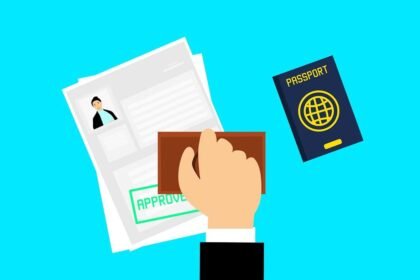 Filling out a visa application form – the first step to your international journey.