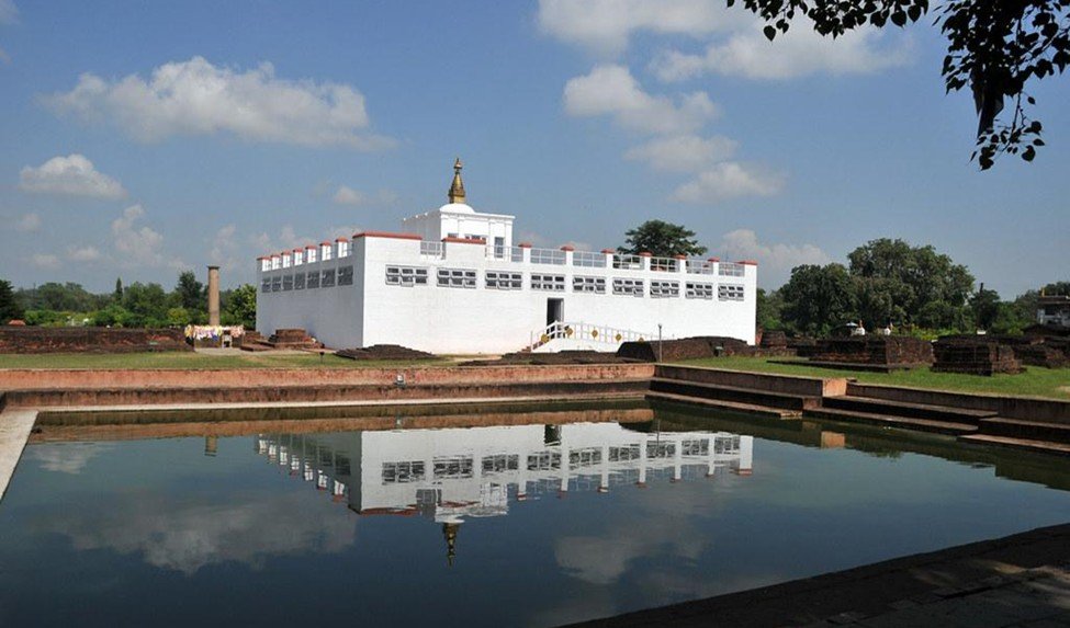 Maya Devi Temple in Lumbini, the birthplace of Lord Buddha, a sacred UNESCO World Heritage Site in Nepal.